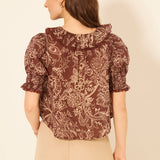 Gaile Ruffle Puff Sleeve Top - Elle Maxine