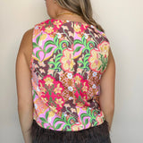 Garden Party Feather Hem Sleeveless Top - Elle Maxine