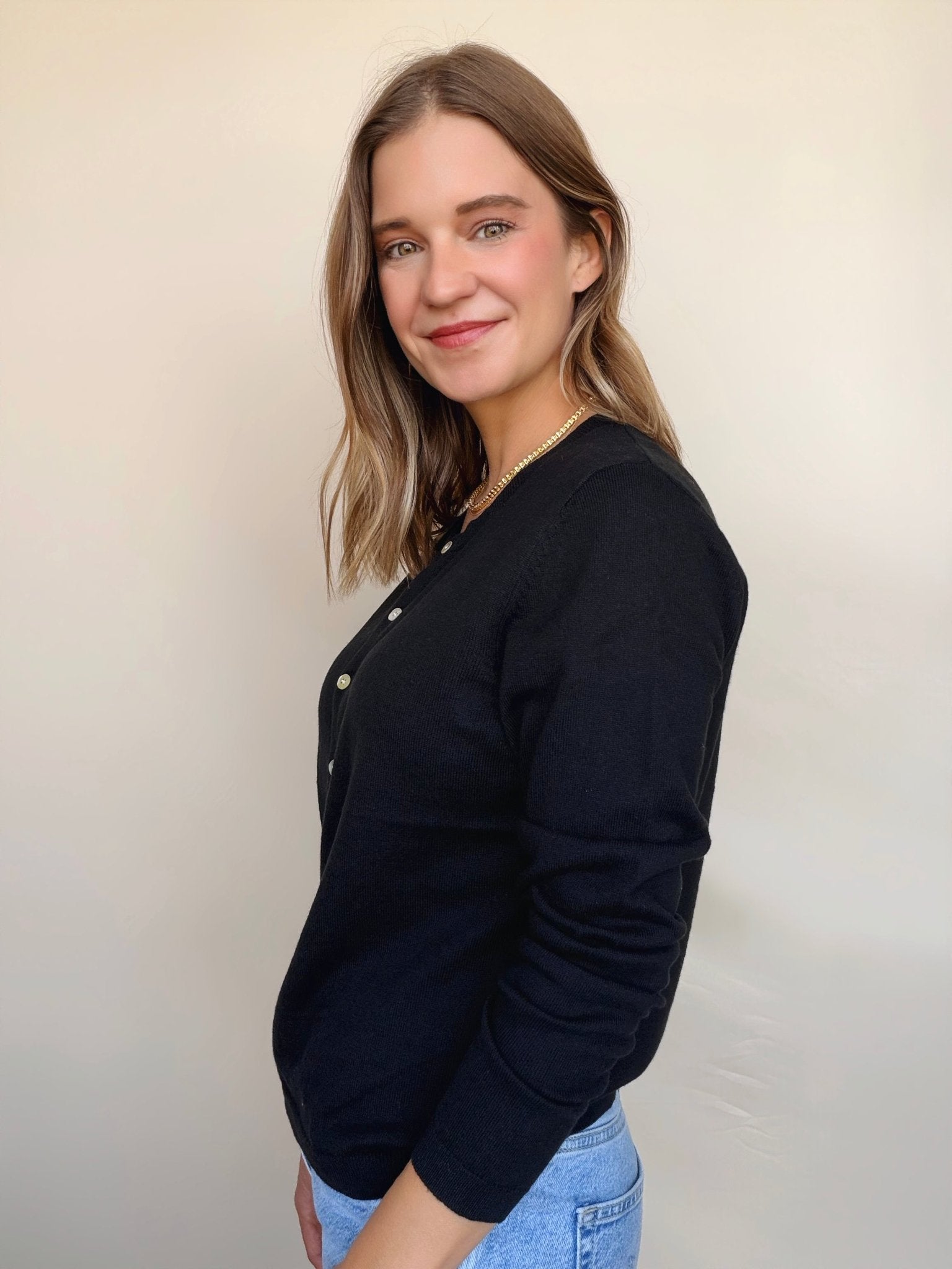 Genna Button Down Cardigan - Elle Maxine