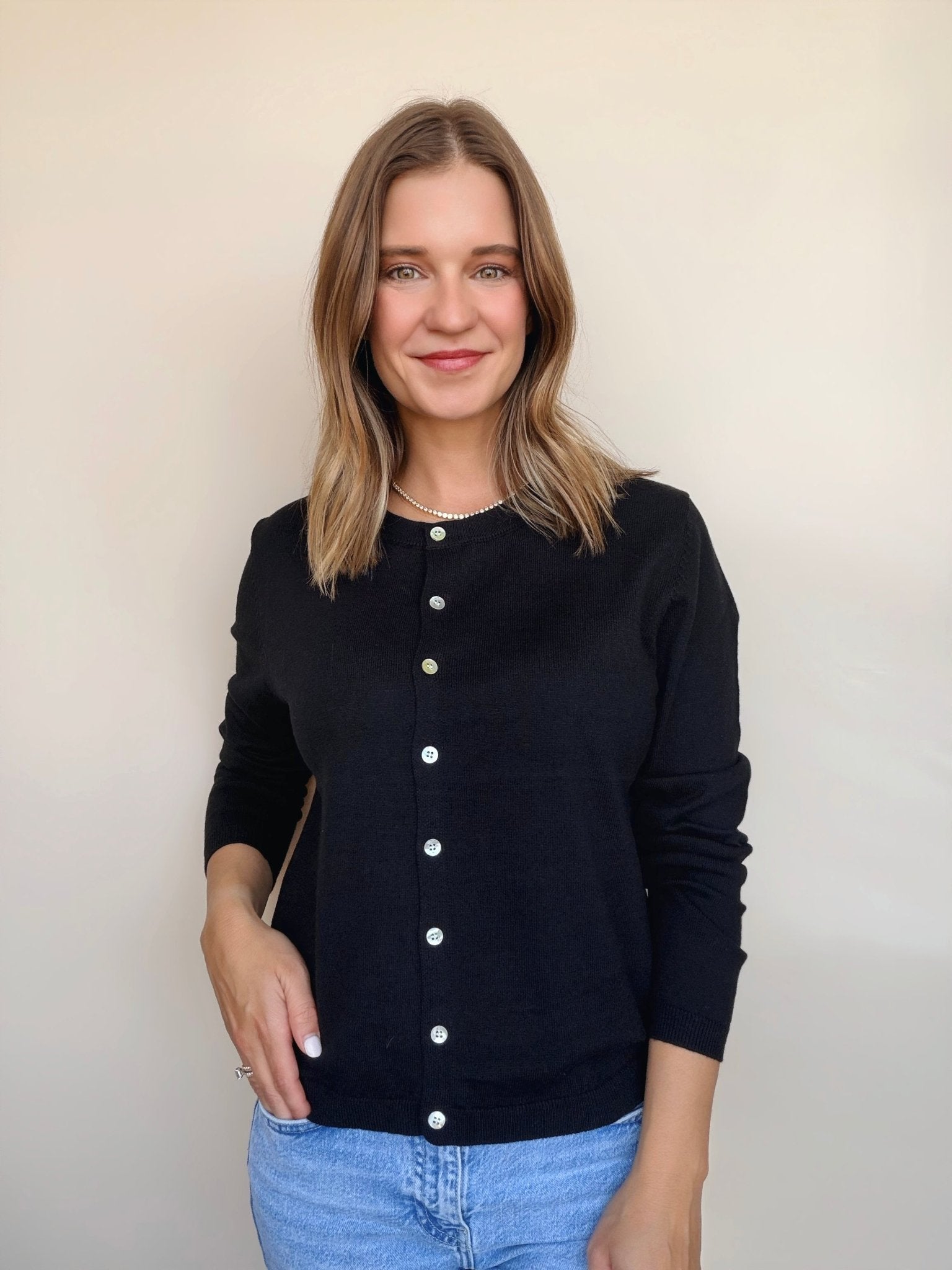 Genna Button Down Cardigan - Elle Maxine
