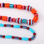 Geo Painted Bead Necklace Set - Elle Maxine
