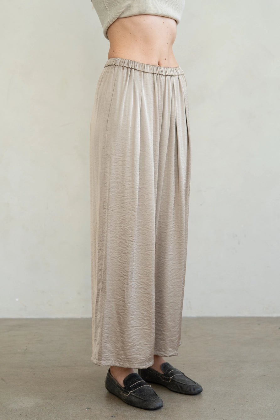 Georgia Pull On Satin Pant - Elle Maxine