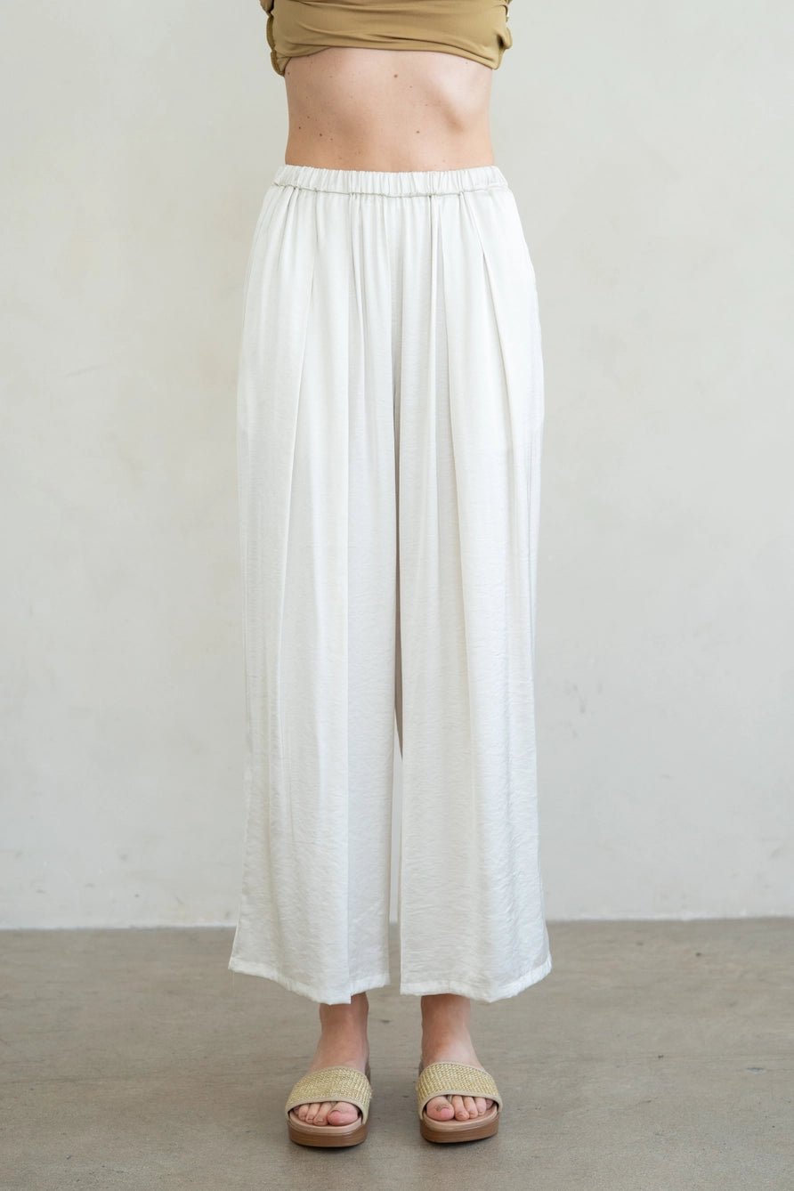 Georgia Pull On Satin Pant - Elle Maxine