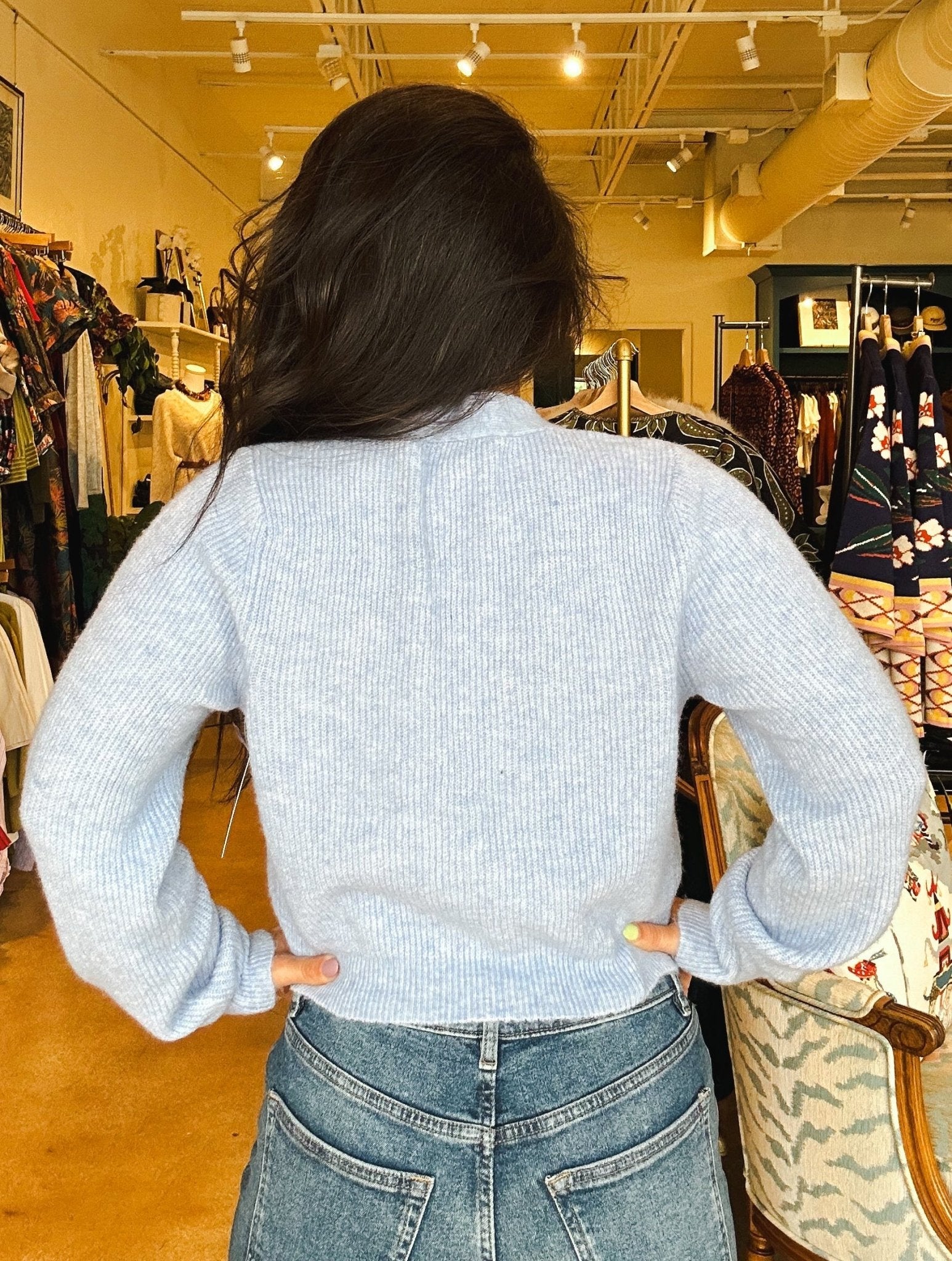 Ghaida Cardigan - Blue Sky - Elle Maxine