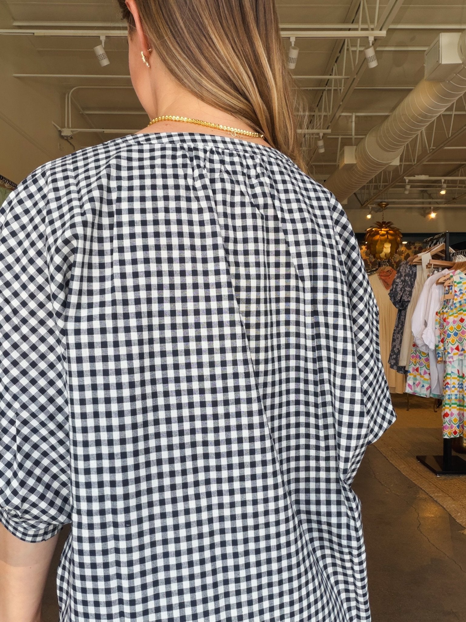Gigi Gingham Blouse - Elle Maxine