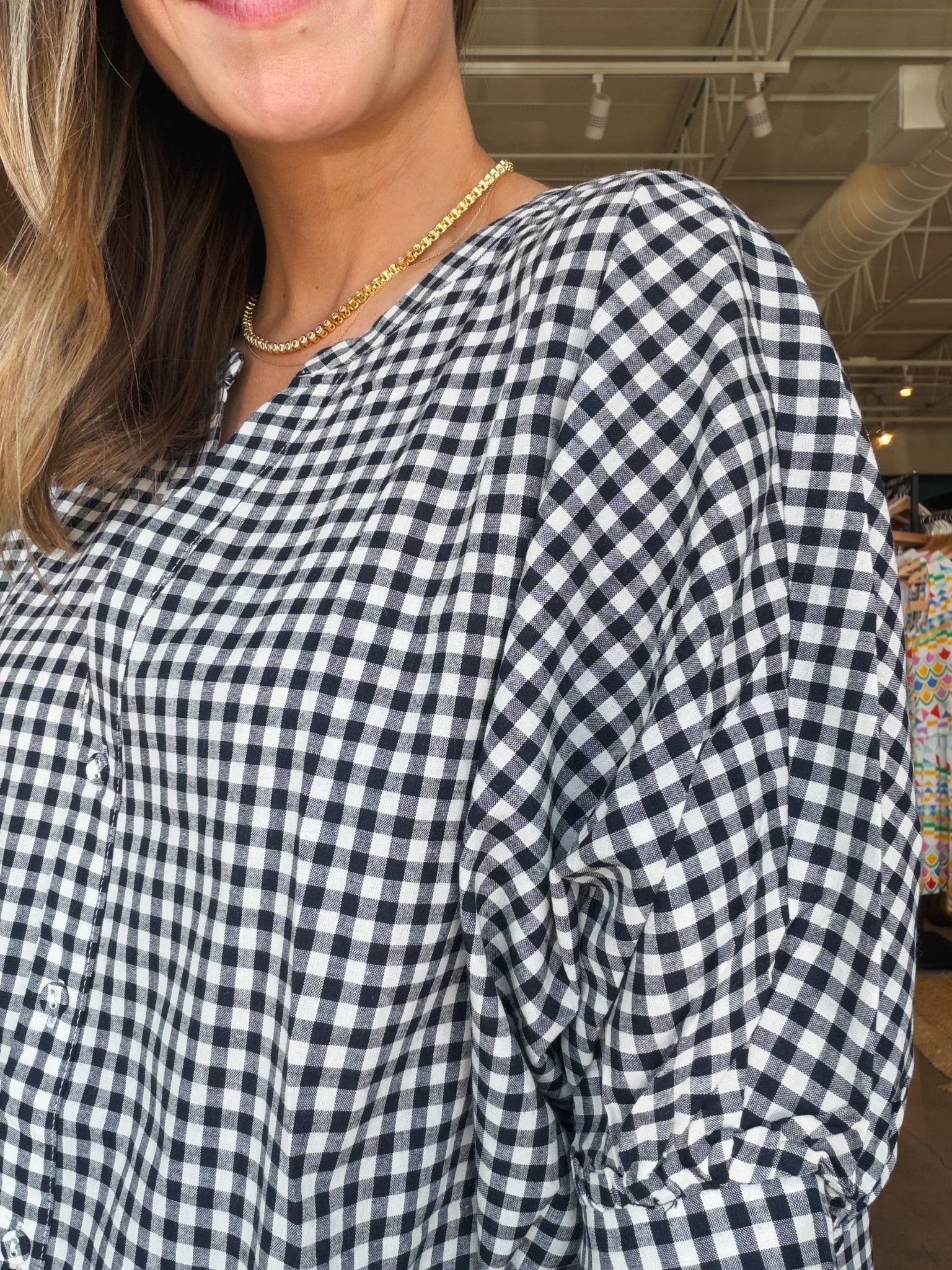 Gigi Gingham Blouse - Elle Maxine
