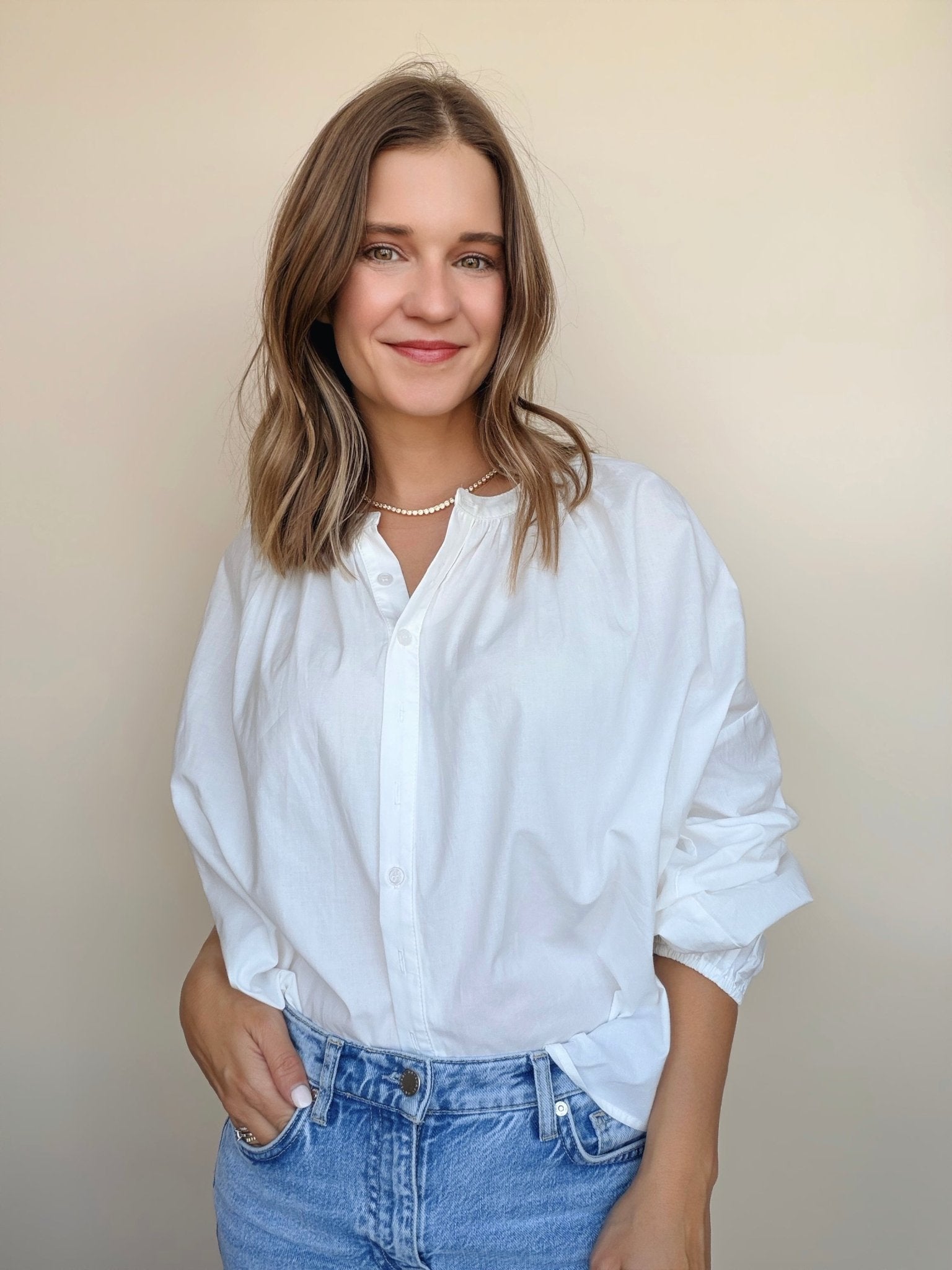Gina Poplin Top - Elle Maxine