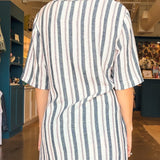 Glory Stripe Collared Shirt Dress - Elle Maxine