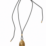 Gold Abstract Oval Long Necklace - Elle Maxine