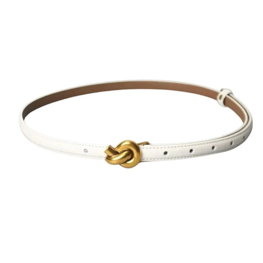 Golden Knot Belt - Ivory