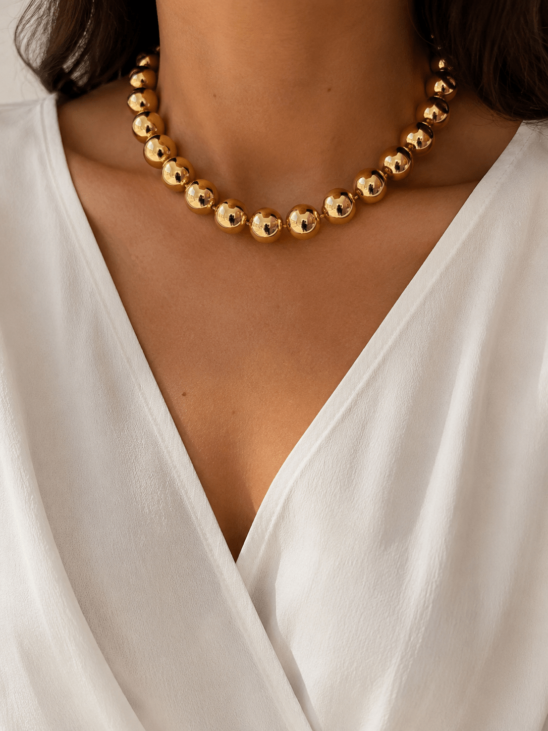 Goldie Large Beaded Necklace - Elle Maxine