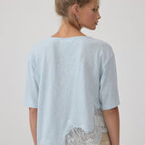 Gracie Slub Lace Hem Tee - Elle Maxine