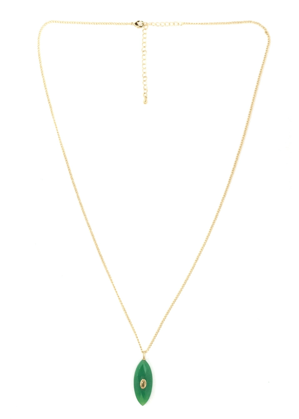Green Onyx Layering Necklace - Elle Maxine