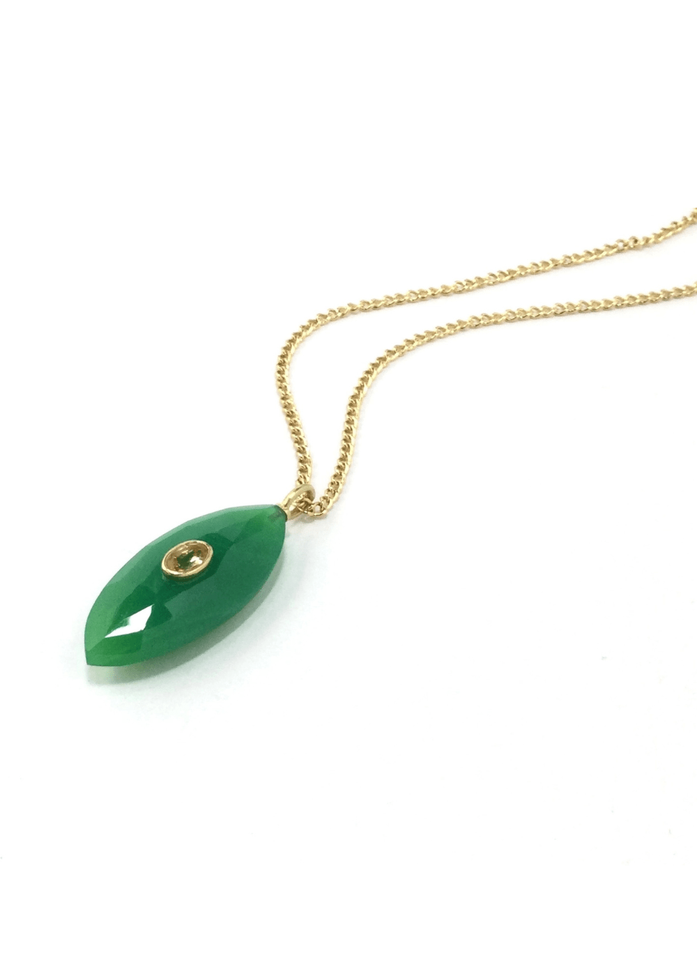 Green Onyx Layering Necklace - Elle Maxine