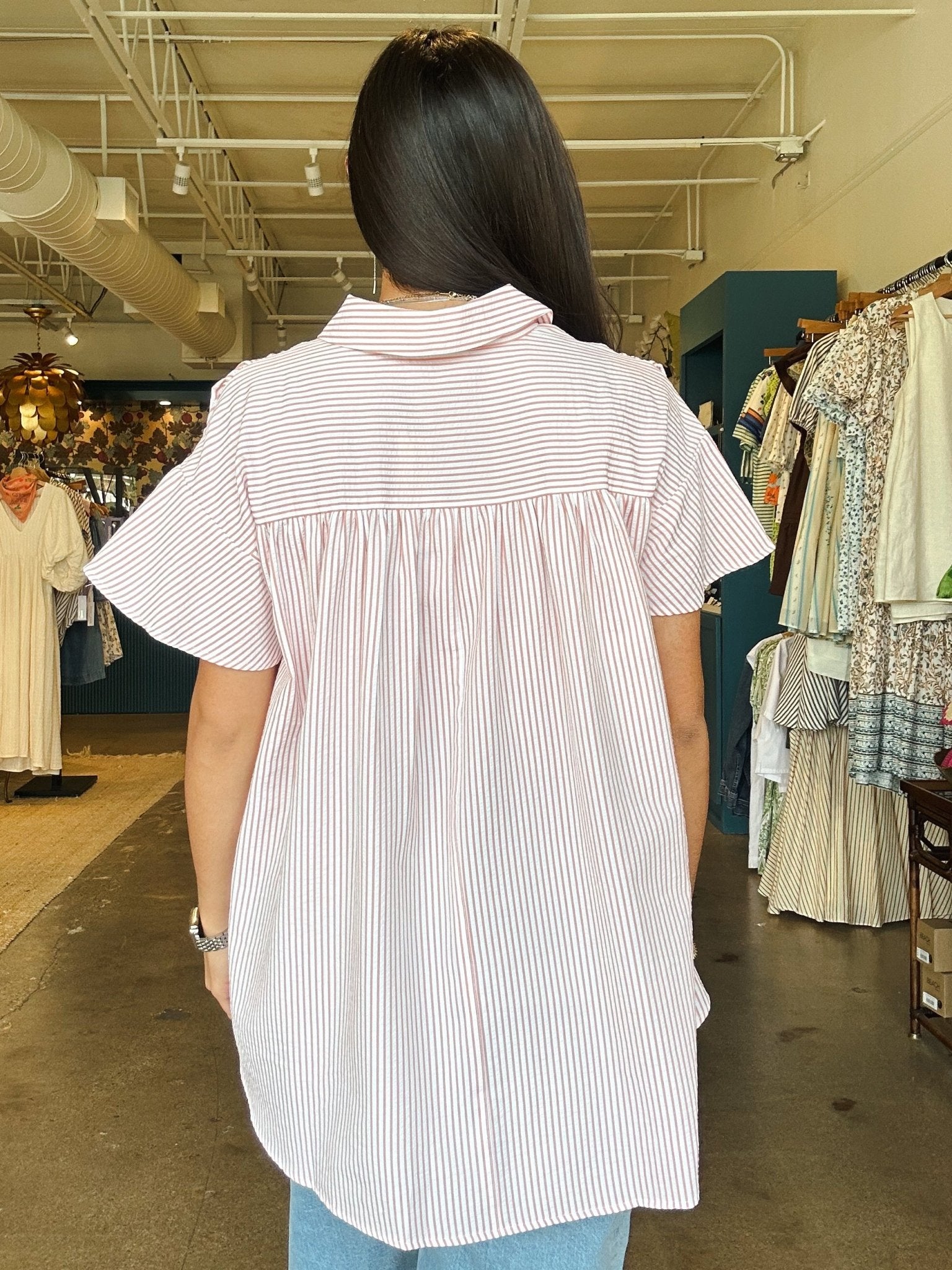 Griffin Oversized Button Down Top - Elle Maxine