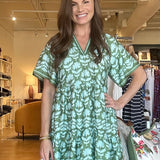 Hadley Mini Dress - Marlie Matcha - Elle Maxine