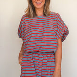 Harbor Stripe Terry Short Set - Elle Maxine