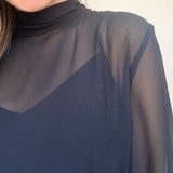 Harley Feather Trim Long Sleeve Dress - Elle Maxine