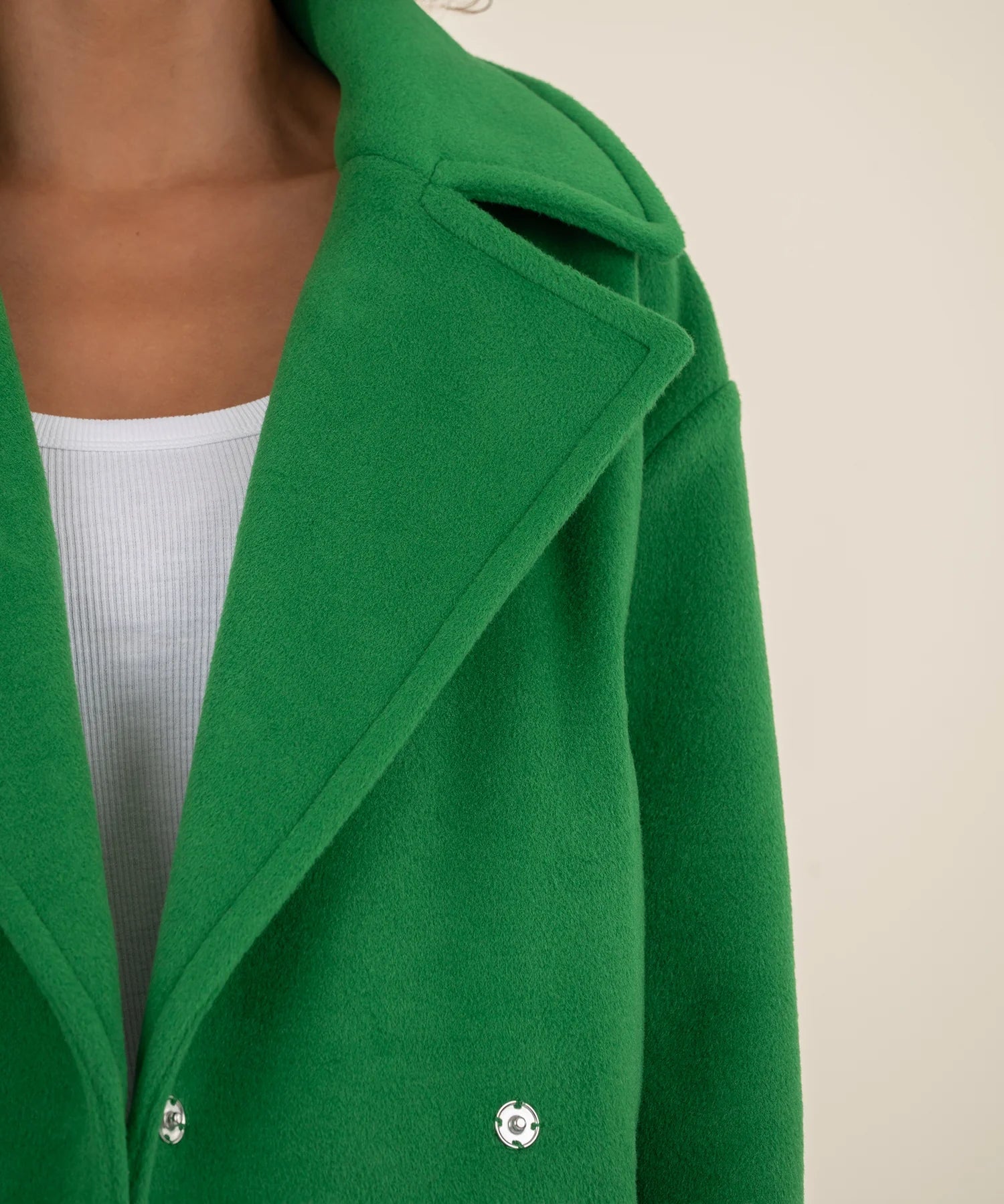 Harper Blanket Stitch Jacket - Green - Elle Maxine
