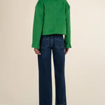 Harper Blanket Stitch Jacket - Green - Elle Maxine