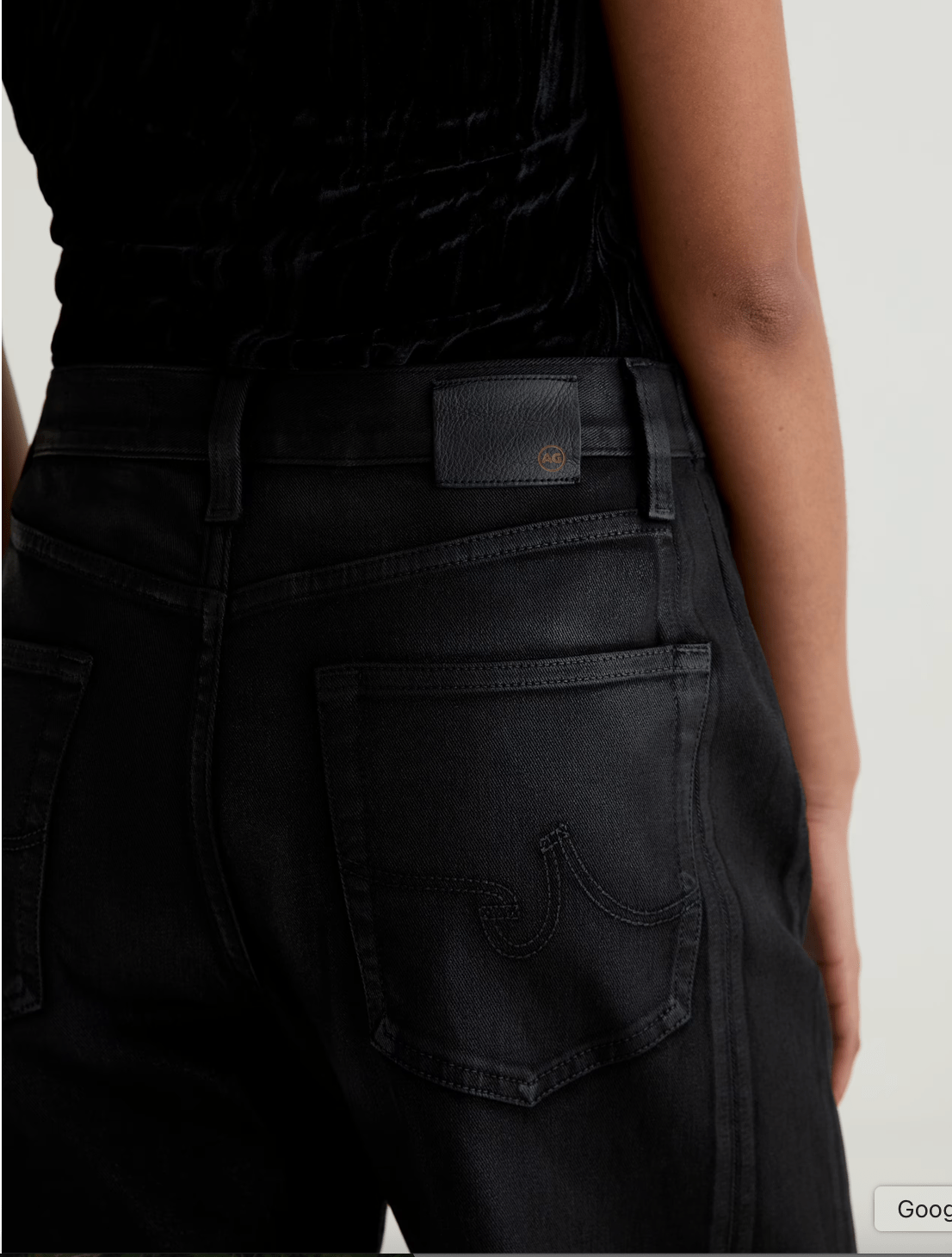 Hattie Coated Barrel Crop - Black - Elle Maxine