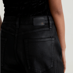 Hattie Coated Barrel Crop - Black - Elle Maxine