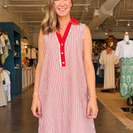 Hattie Collared Stripe Dress - Elle Maxine