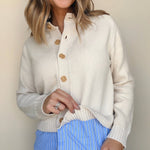 Hattie Two-By Button Up Sweater - Elle Maxine