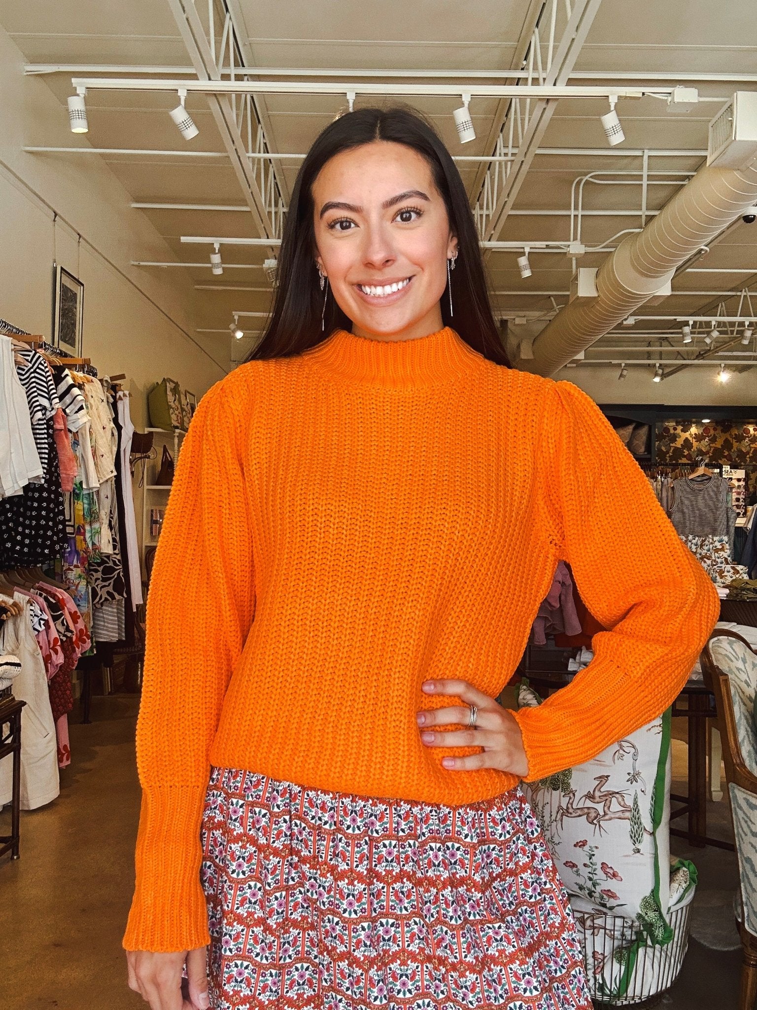 Heidi Sweater - Orange - Elle Maxine
