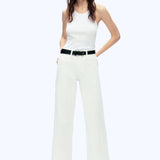 High Rise Wide Leg - White - Elle Maxine