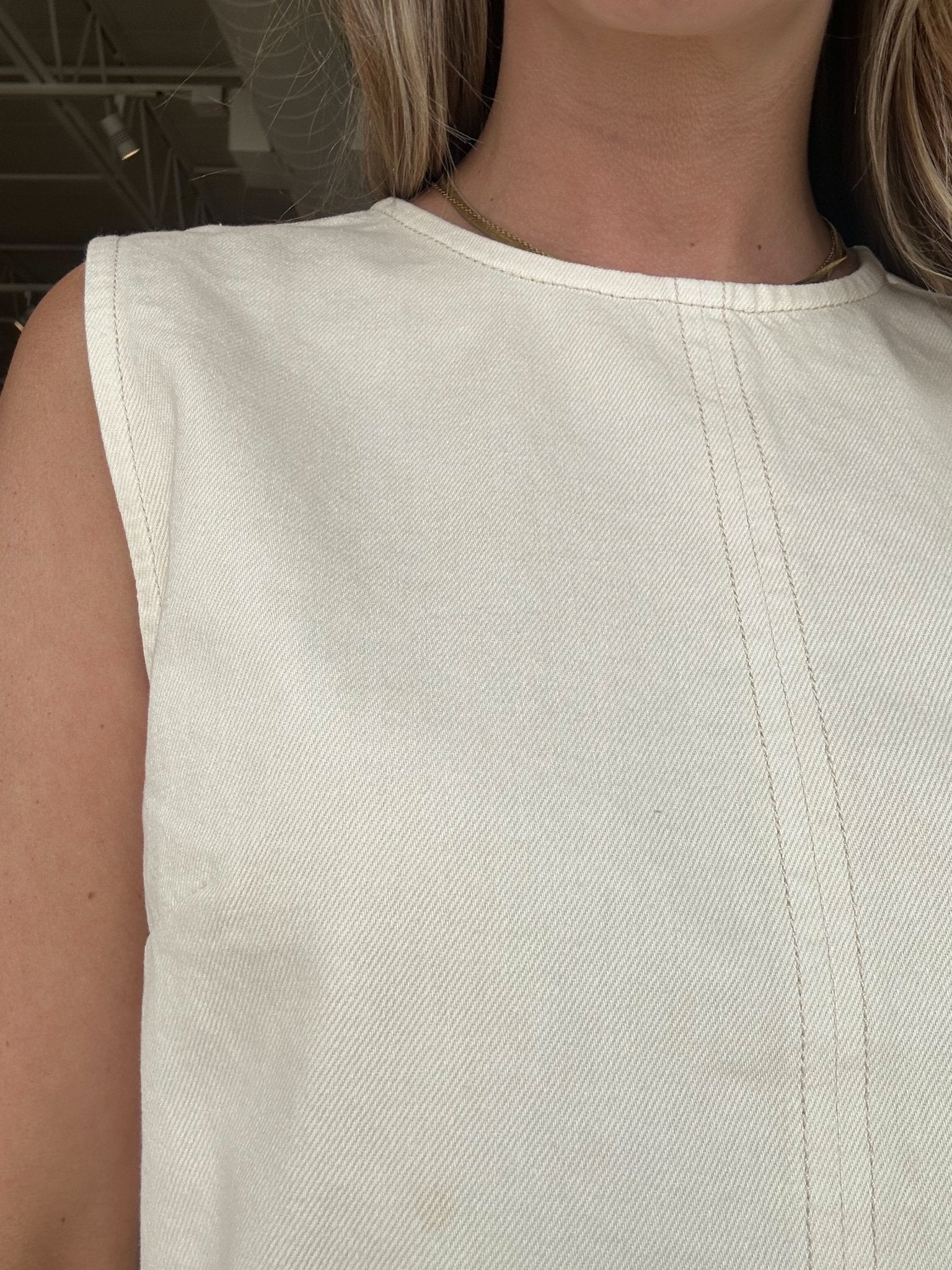 Holly Sleeveless Blouse - Birch - Elle Maxine
