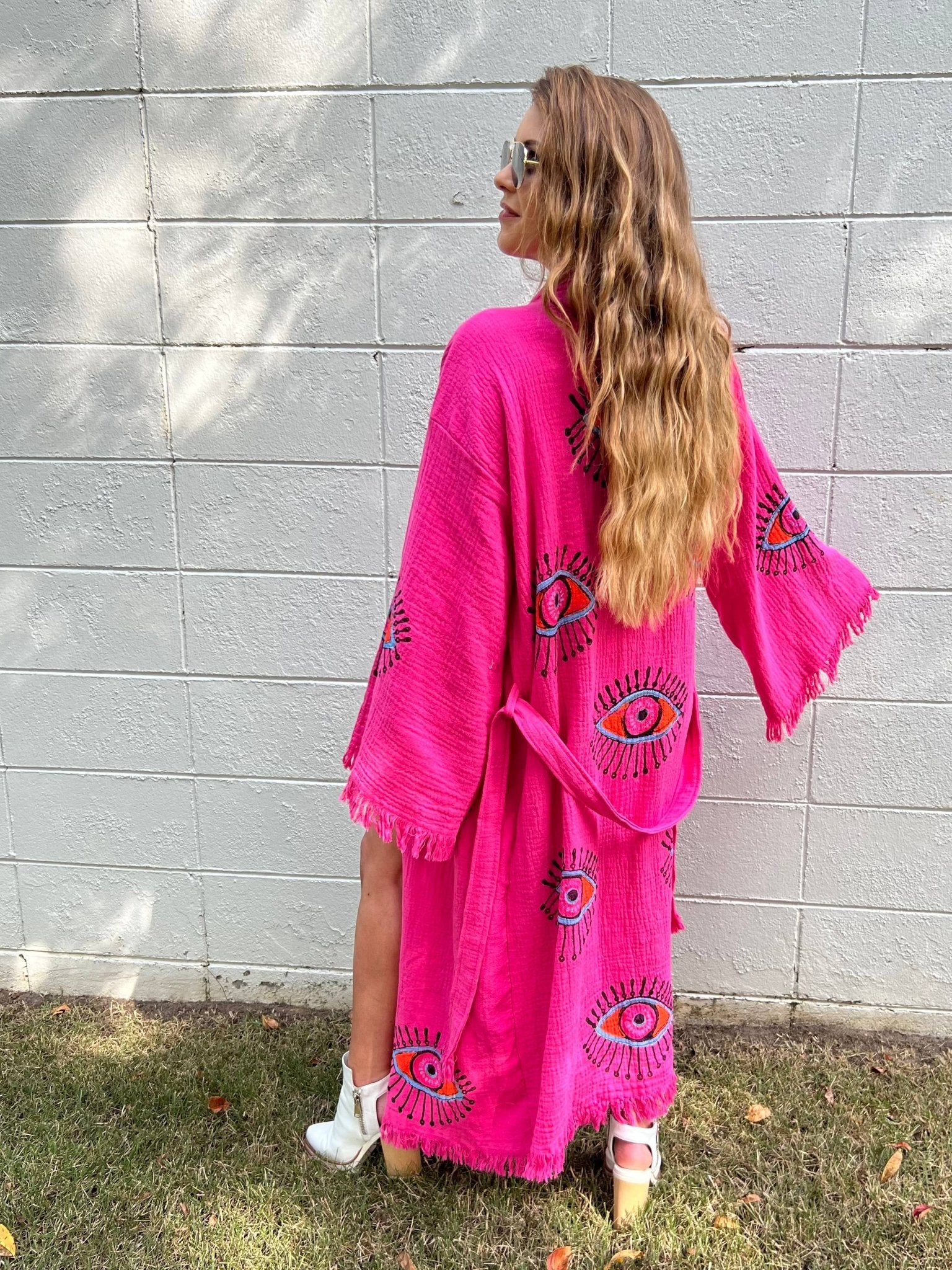 Hot Pink Multi Eye Kaftan Christmas! - Elle Maxine