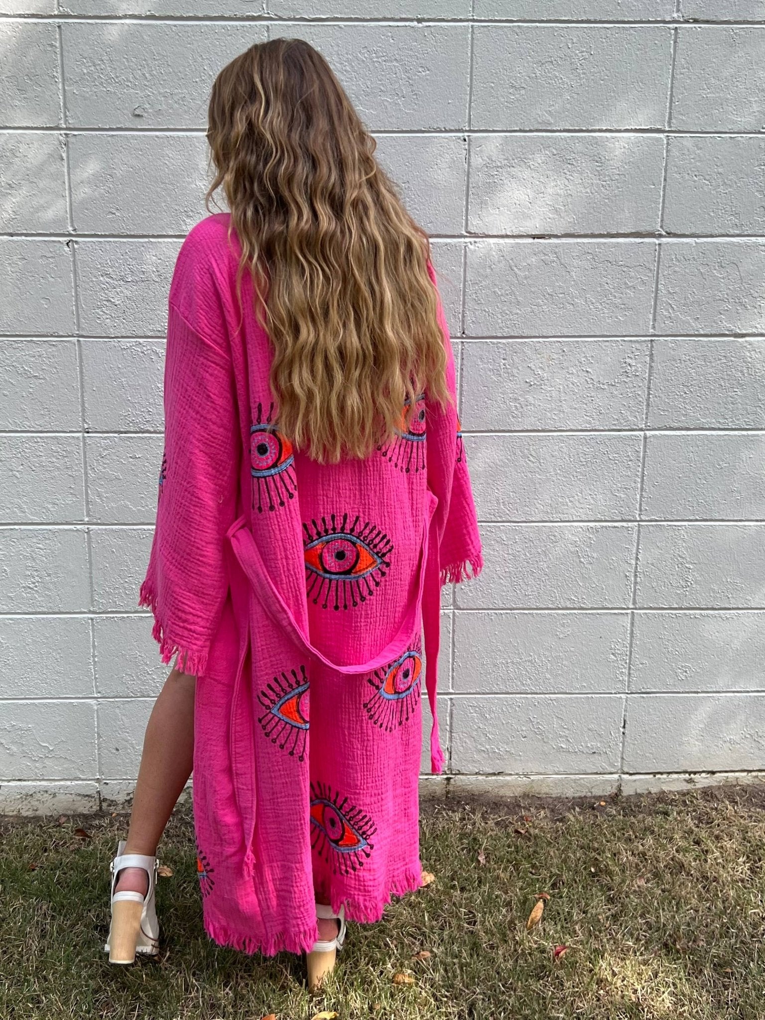 Hot Pink Multi Eye Kaftan Christmas! - Elle Maxine