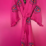 Hot Pink Multi Eye Kaftan Christmas! - Elle Maxine