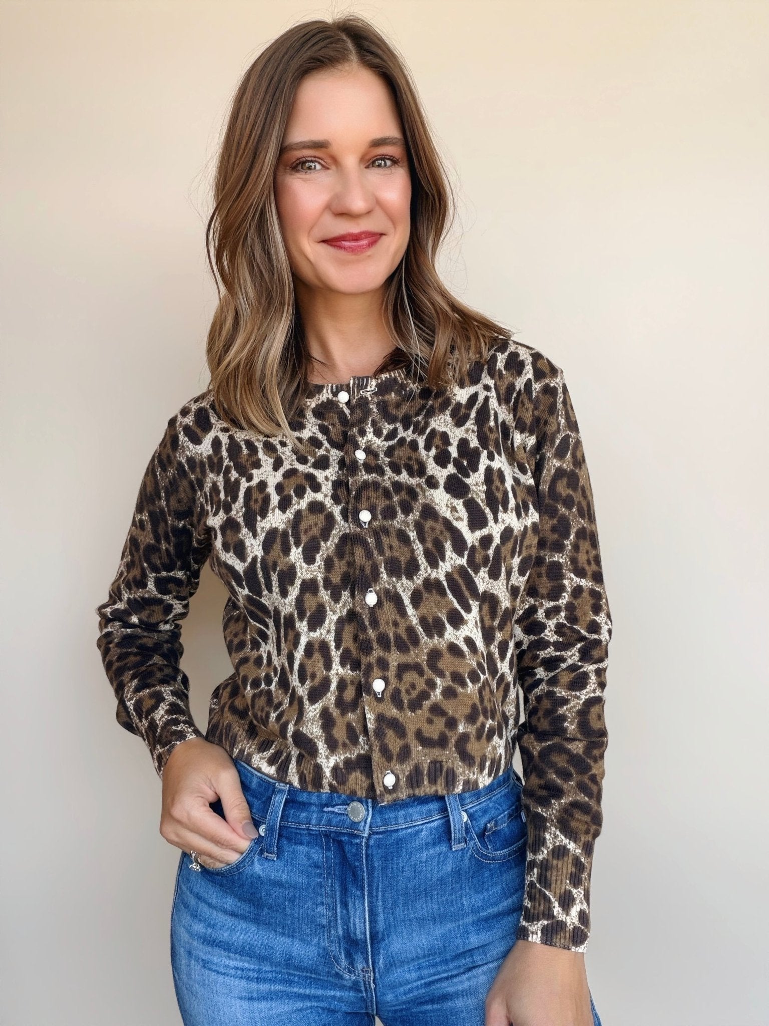 Ilana Leopard Print Cardigan - Elle Maxine