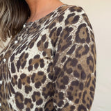 Ilana Leopard Print Cardigan - Elle Maxine