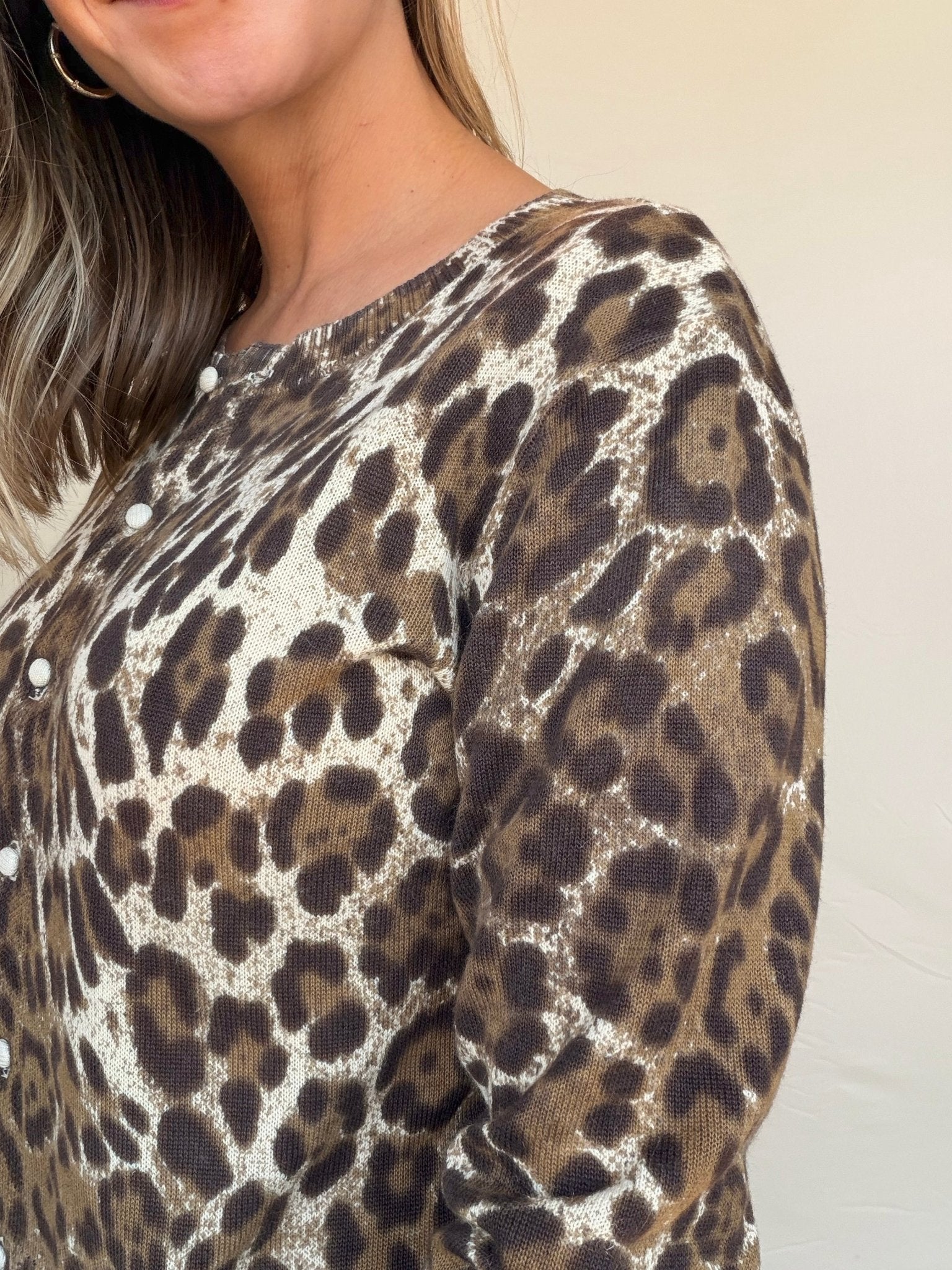 Ilana Leopard Print Cardigan - Elle Maxine