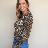 Ilana Leopard Print Cardigan - Elle Maxine
