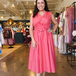 Ilona Floral Belted Dress - Elle Maxine