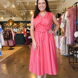 Ilona Floral Belted Dress - Elle Maxine