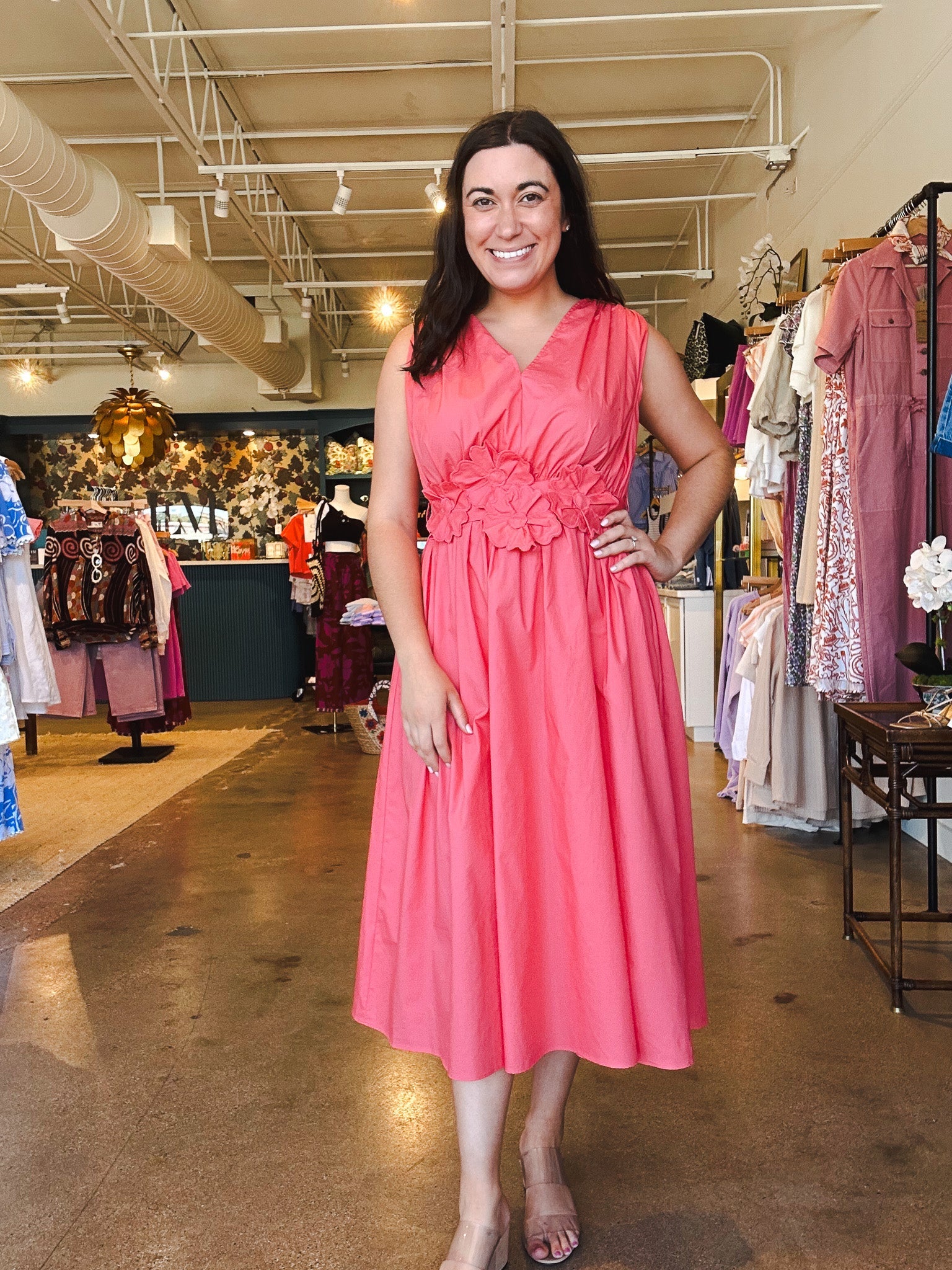 Ilona Floral Belted Dress - Elle Maxine