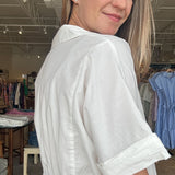 Iman Short Sleeve Top - Cloud Dancer - Elle Maxine