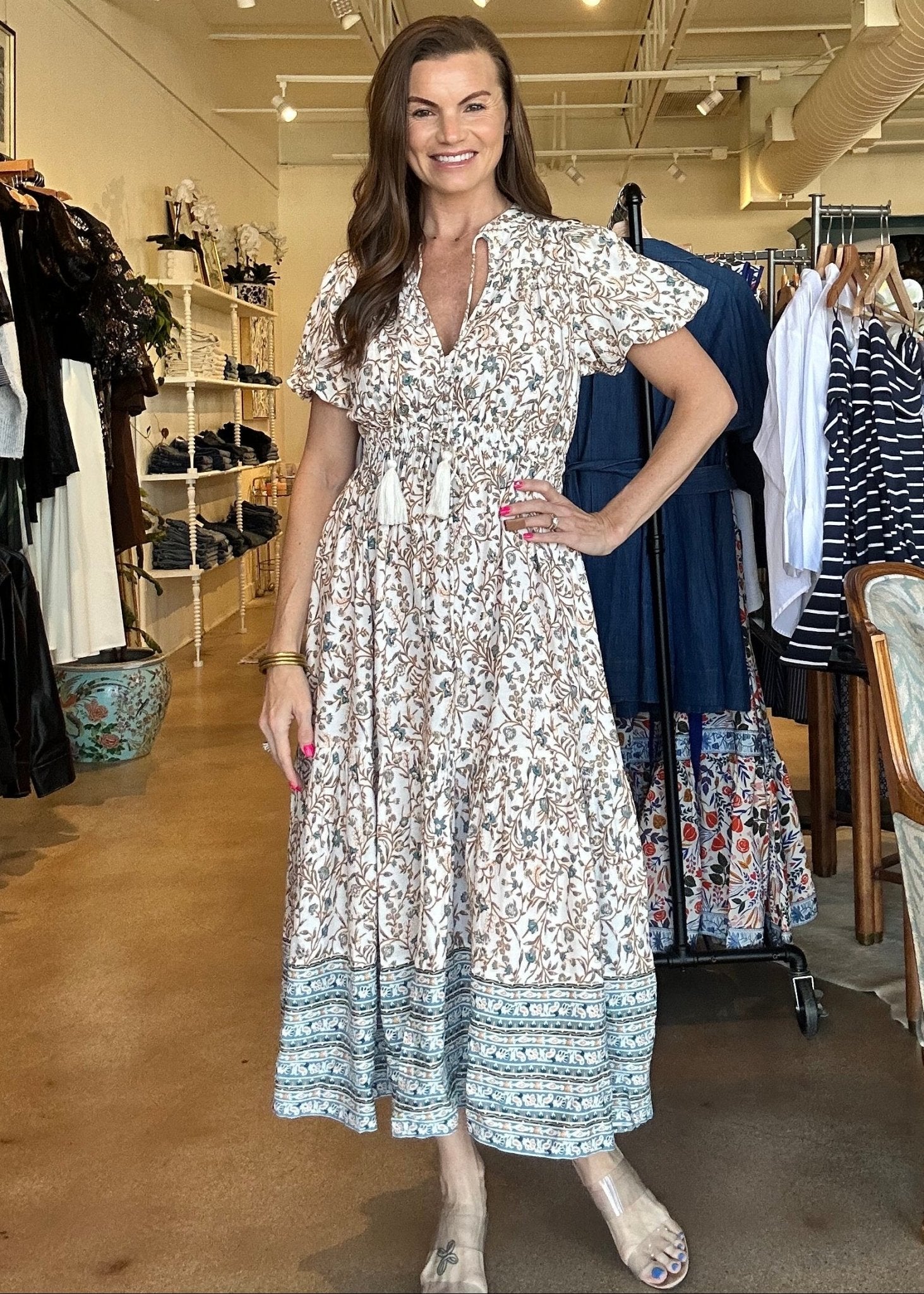 India Maxi Dress - Blue Whimsy - Elle Maxine