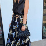 Ines Floral Belted Skirt - Elle Maxine
