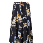 Ines Floral Belted Skirt - Elle Maxine