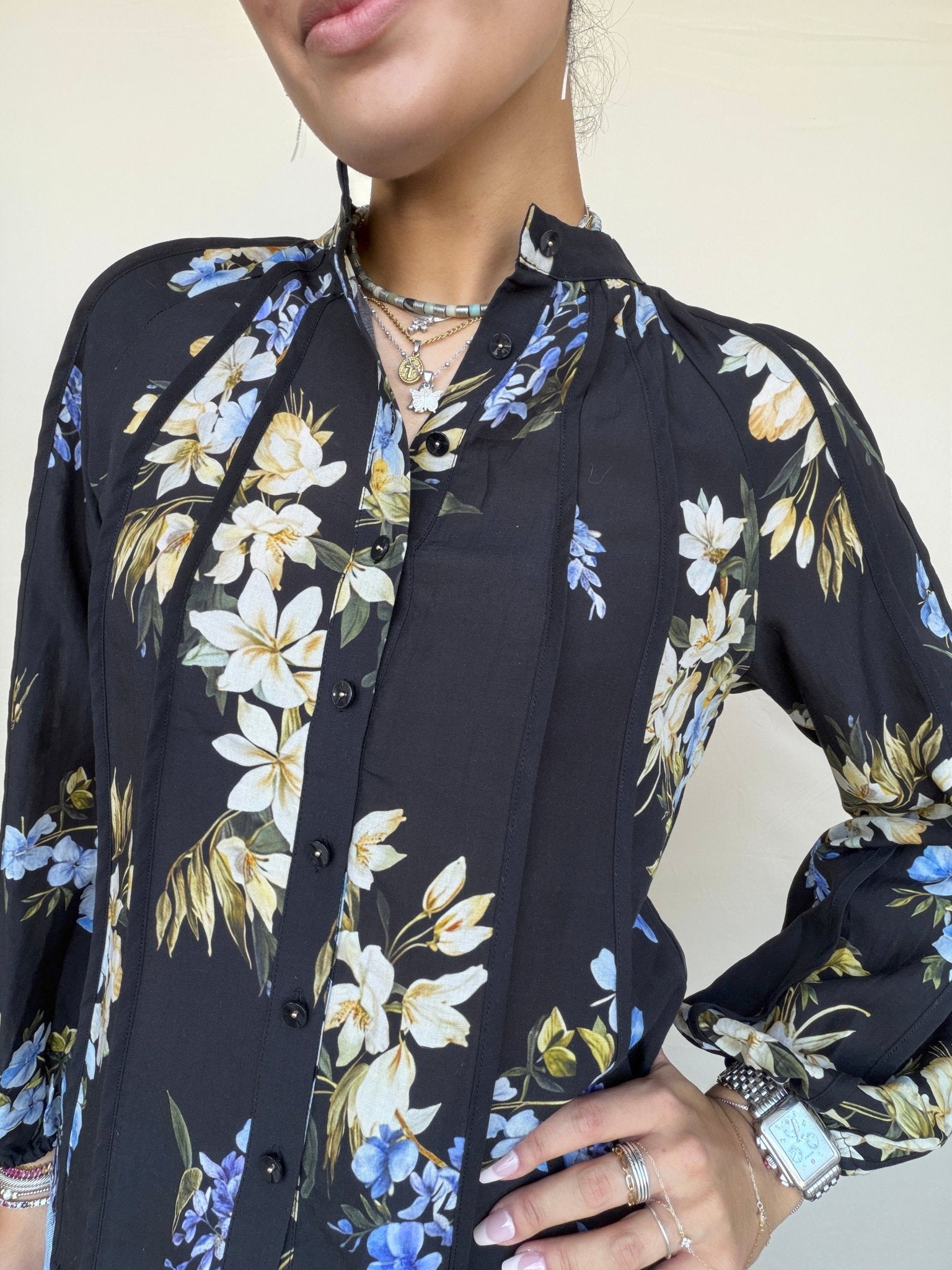 Ines Floral Blouse - Elle Maxine