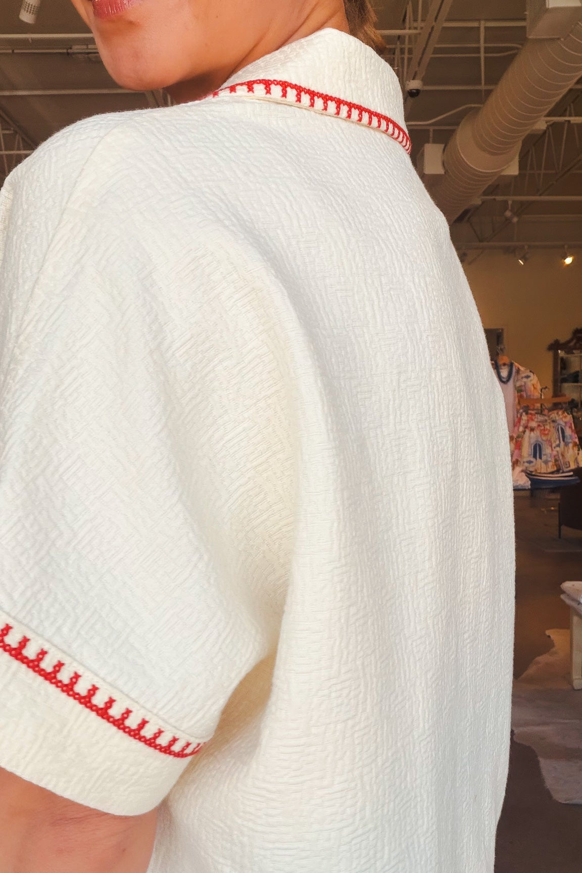 Isalya Blanket Stitch Top - Elle Maxine