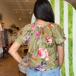 Isla Floral Puff Sleeve Top - Elle Maxine