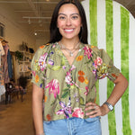 Isla Floral Puff Sleeve Top - Elle Maxine