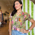 Isla Floral Puff Sleeve Top - Elle Maxine